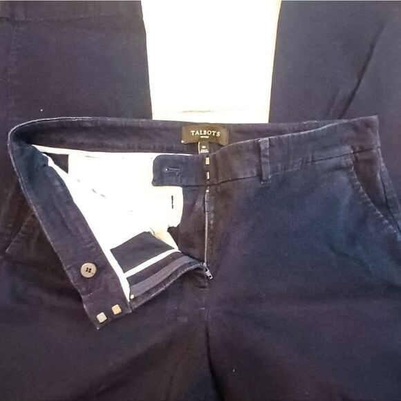 Talbots dark blue chinos Size 8P - Picture 4 of 10